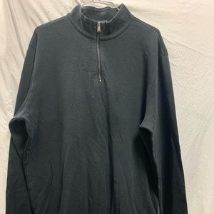 Hugo Boss causal black XL shirt mid zip